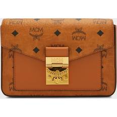 MCM Millie Visetos Crossbody Bag - Cognac