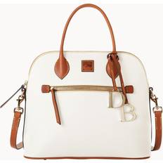 Dooney & Bourke White Totes & Shopping Bags Dooney & Bourke Pebble Grain Large Satchel - White