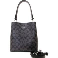 Coach Black Bucket Bags Coach 2312 8 1/2" small town bucket, graphite/wine/black $350