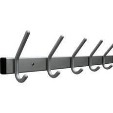 Coat Hooks HP Autozubehör Wandgarderobe Alu.F1 Naturf.5 Hut-5 Mantelh.L.700mm Hakenabstand 150mm Coat Hook