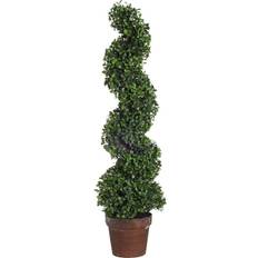 A&B Home Potted Spiral Boxwood Tree Decorative Item