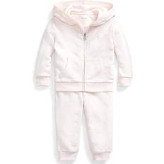 Girl's Atlantic Terry Fleece Jogger Set, Sizes 3M-24M DELICATE PINK Months