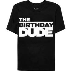 The Children's Place Black T-shirts The Children's Place boys Birthday Dude Graphic T Shirt