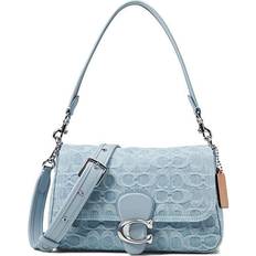 Coach Soft Tabby Shoulder Bag In Signature Denim - Pale Blue