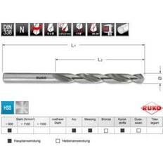 Power Tool Accessories Ruko Spiralbohrer DIN 338 Typ N D.2.2mm HSS Profilgeschl.Zyl.schaft 5xD