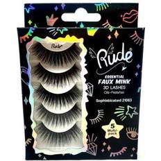 Cosmetics Rude Cosmetics Essential Faux Mink 3D Lashes - 5 Multi-Pack