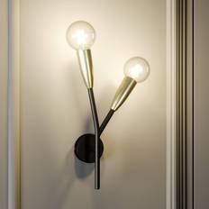 Lucande Carlea Black/Brass Wall light