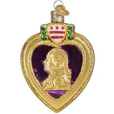 Purple Christmas Tree Ornaments Old World Christmas Purple Heart Glass Blown Christmas Tree Ornament