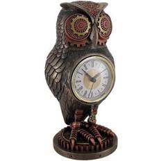 Marrón Relojes de Mesa Copper Finish Steampunk Owl Mantel X