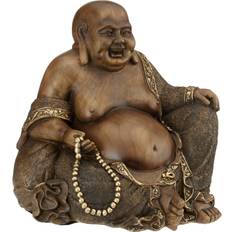 Oriental Furniture 10 Sitting Hotei Happy Buddha Figurine