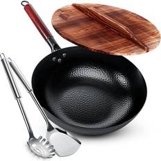 Green Wok Pans carbon steel wok