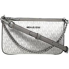 Michael Kors Jet Set Travel Medium Pouchette Crossbody Bag Bright White