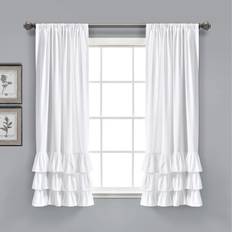 Gardiner & Tillbehör Lush Decor Allison Volanggardiner 160 x 101,5 cm Vit 101.6x160.02cm