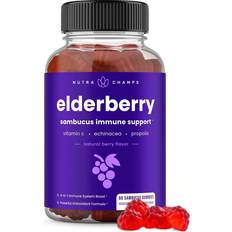 NutraChamps Elderberry Natural Berry Sambucus Gummies 60 Pcs