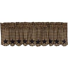 Black Star Cotton 16x60 Scalloped Valance