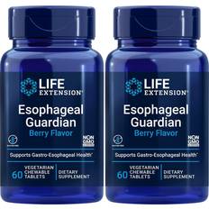 Bær Mavesundhed Life Extension Esophageal Guardian Berry Flavor 60 Vegetariske Tyggetabletter 60 stk