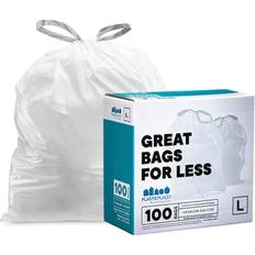 Cleaning Equipment & Cleaning Agents "Plasticplace 4.8 Gallon 18 Drawstring Garbage Liners simplehuman* Code