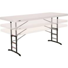 Hvid Campingborde Lifetime Mesa Patas Plegables Ajustable En Altura 183x76x61-91 Cm