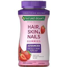 Vitamins & Supplements Natures Bounty Optimal Solutions Advanced, Skin and Nails Vitamins With Biotin, Gummies Strawberry 140.0