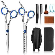 Hair Cutting Scissors Kits 10 Pcs Stainless Steel Hairdressing Shears