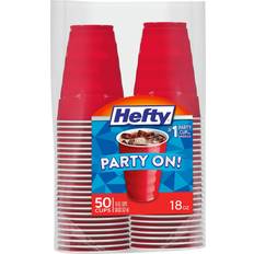 Red Plastic Cups Hefty party on disposable plastic cups, assorted, 16 ounce, 100 count