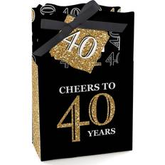 Adult 40th Birthday Gold Birthday Party Favor Boxes Set of 12