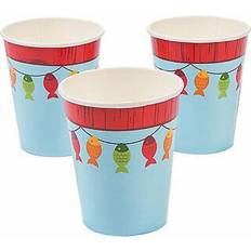 Birthdays Paper Cups Fun Express Little fisherman paper cups, party supplies, 8 pieces