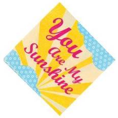 Birthdays Plates, Cups & Cutlery Fun Express You are my sunshine beverage napkins, party supplies, 16 pieces