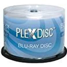 PlexDisc 25 GB 6x Blu-ray Inkjet Printable Single Layer Recordable Disc BD-R, 50-Disc Spindle