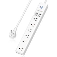 Power surge extension cord Tessan Surge protector power strip with usb ports, 10ft extension cord, 10ft, white