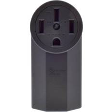 50 Amp 125/250V NEMA 14-50R Surface Mount Power outlet Straight Blade Range and Dryer Outlet Grounding Black 2206