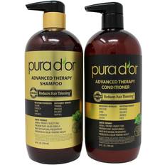 Pura d'or Fl Oz Shampoo + Conditioner. Advanced Therapy System Shampoo