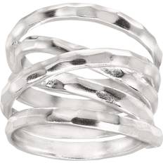 Silpada Wrapped Up Overlapping Textured Band Ring - Silver