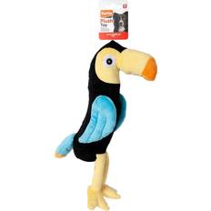 Dog Toy Plush Bird 38 cm W 14 cm H 8 cm Blue Yellow Toucan
