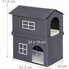 Relaxdays Two Storey Cat House, Pett Den with 2