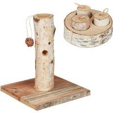 Relaxdays Kaninchen spielzeug beschäftigung meerschweinchen futterbaum