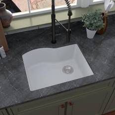 Composite kitchen sink Karran QU-671 Undermount Quartz Composite Bowl Kitchen Sink