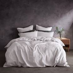 Lazy Linen Lazy Linen Duvet Cover White, Green