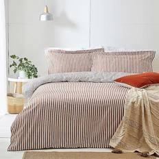 The Linen Yard Pecan Duvet Cover Red, Brown
