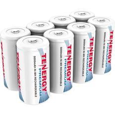 Batteries - NiMH Batteries & Chargers Tenergy Combo: Premium NiMH C 5000mAh Rechargeable Batteries 8-pack