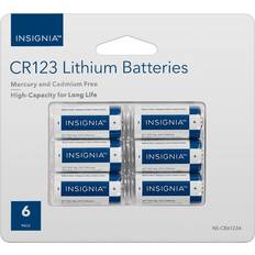 Cr123a lithium batteries Insignia CR123 CR123A 3V Lithium Batteries 6-Pack NS-CB6123A