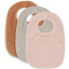Jollein Lot de 3 Bavoirs Velcro Pale Pink Nougat Caramel