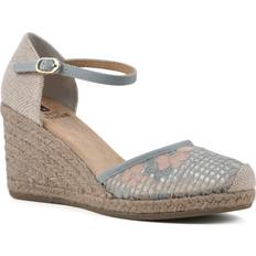 38 ⅔ - Damen Espadrilles White Mountain Women's Mamba Espadrille Wedge Sandal, Sage/Mesh/Fabric