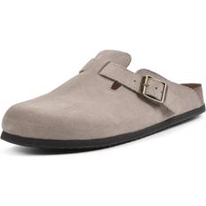 White Mountain Bari Signature Comfort-Molded Footbed Clog - Taupe/Suede