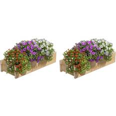 Pots Greenes Fence 32 7 Cedar Wood Planter Box 2-Pack, Natural