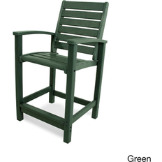 Green Outdoor Bar Stools Polywood Signature Counter-Height Chair