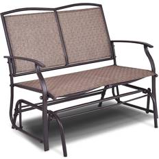 Outdoor Rocking Chairs Gymax loveseat glider rocking