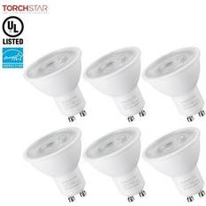 6pcs 6.5w dimmable led mr16 gu10 base light bulb, energy star, 3000k/4000k/5000k