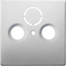 ABB Stopcontacten ABB Stainless Steel Radio TV SAT Cover Plate