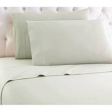 King size sheet set Shavel Micro Flannel Solid King 4-pc Mist Bed Sheet Green